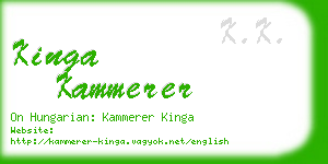kinga kammerer business card